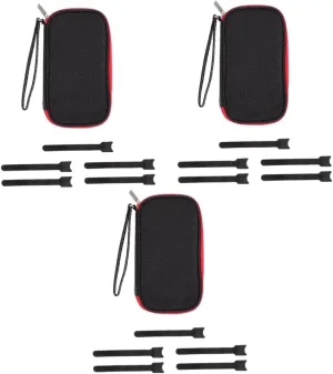 DOITOOL 3pcs Travel Storage Bag Headphone Organizer Portable Phone Cable Bag Cable Case Electronic Suitcase