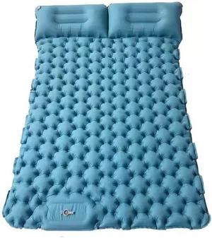 Double Self Inflating Camping Mat Portable Foldable Inflatable Mattress(A)