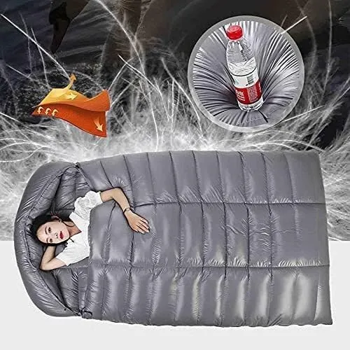 Double Sleeping Bag Queen Size Waterproof Lightweight Envelope Style for Camping & Backpacking