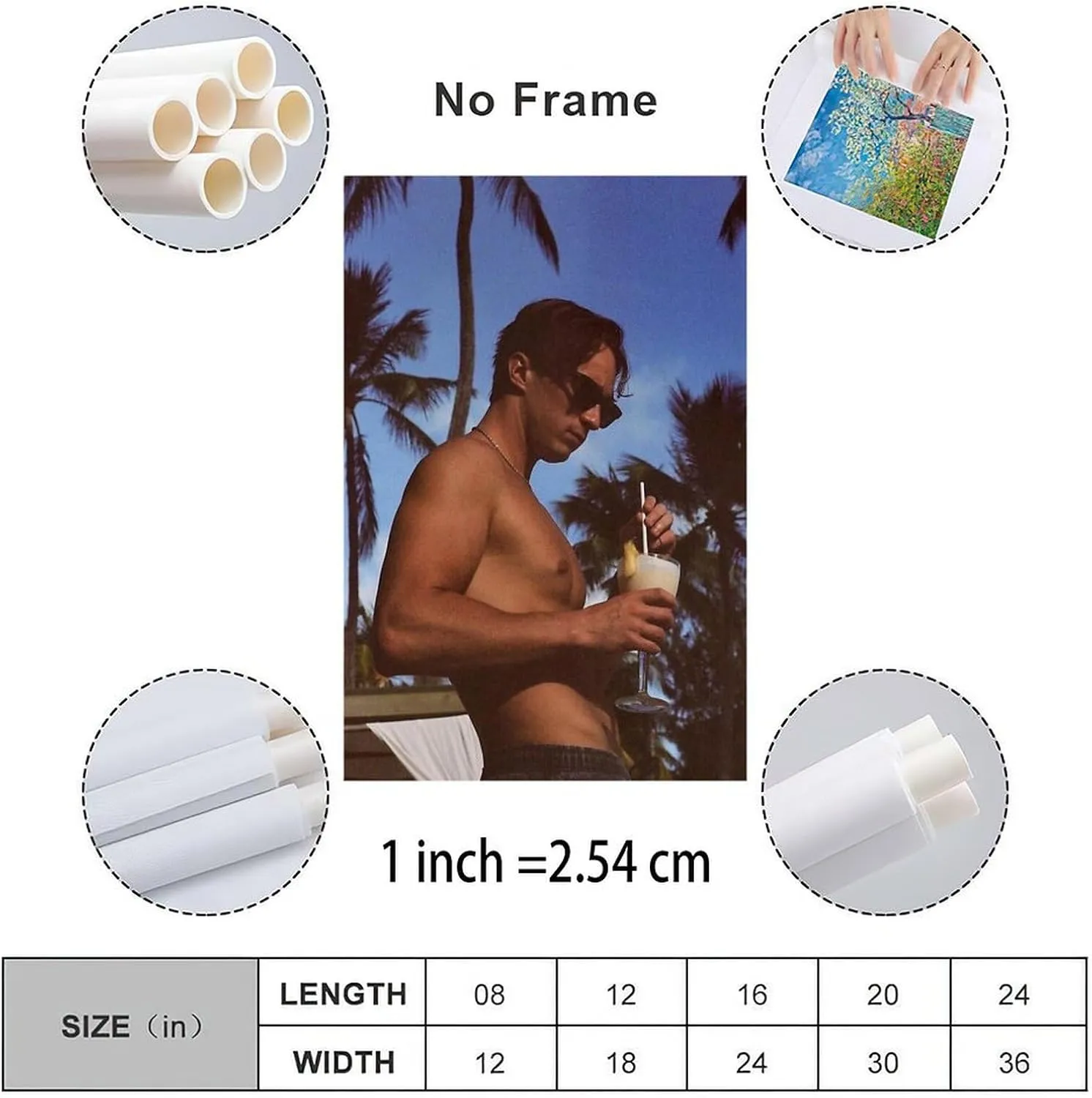 Drew Starkey Poster Canvas Painting Wall Art Poster for Bedroom Living Room Decor 08x12inch(20x30cm) Unframe-style