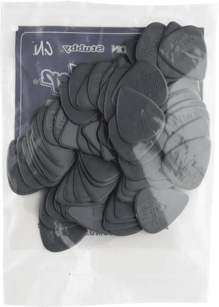 Dunlop 44R88 .88mm Nylon Standard Guitar Picks, 72-Pack