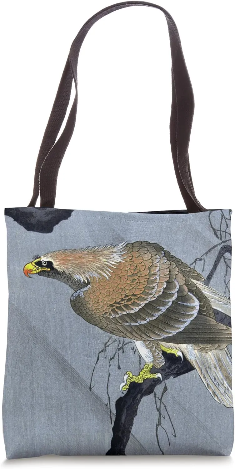 Eagle on Branch by Ohara Koson Japanese Ukiyo-e Shin-hanga Tote Bag