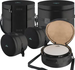 EASTROCK 5-Piece Drum Bag Set for 12" Tom, 10" Tom, 14" Snare, 16" Floor Tom, 22" Bass Drum, Drum Cases (5pc Fusion Set)