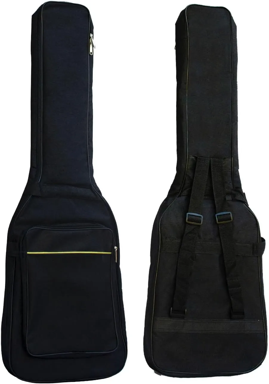 Electric Guitar Gig Bag Case Soft 0.3 inch Padding Dual Adjustable Shoulder Strap Backpack Electric Guitar B (39Inch-6MM Thick Black, electric guitar)