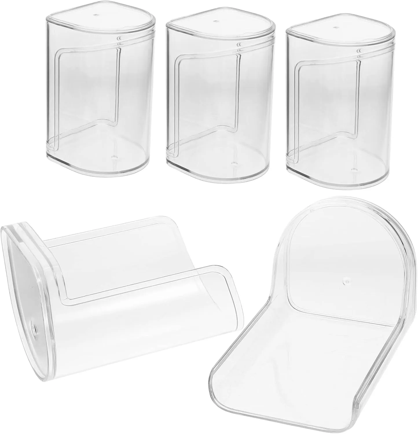 Elegant Doll Display Case 4 Single Doll Stands Display Boxes for Miniature Collection Organizer