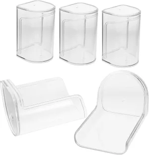 Elegant Doll Display Case 4 Single Doll Stands Display Boxes for Miniature Collection Organizer