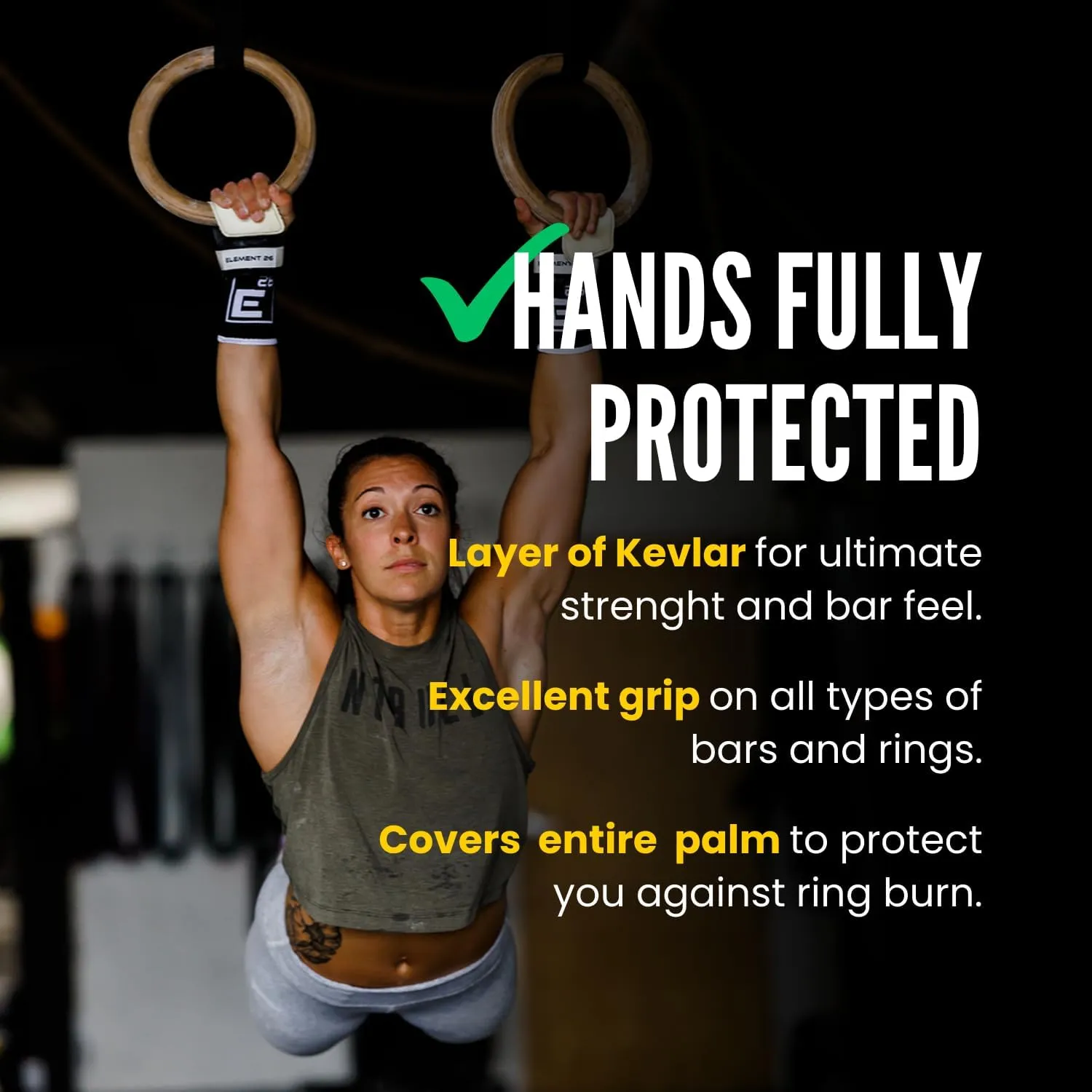 Element 26 IsoGrip Hand Grips for Cross Training, Gymnastics, and Weight Lifting - Gymnastics Grips for Men and Women - Hand Protection for Muscle ups and Pull ups