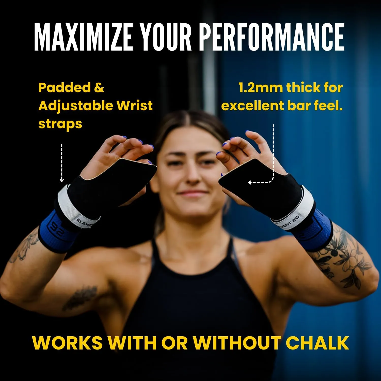 Element 26 IsoGrip Hand Grips for Cross Training, Gymnastics, and Weight Lifting - Gymnastics Grips for Men and Women - Hand Protection for Muscle ups and Pull ups