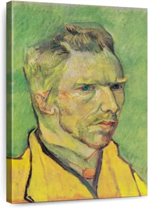 Elephant Stock - Self-portrait 1888 Wall Art - Vertical Canvas Wall Art - Living Room Wall Decor - Painting Famous Artists Canvas Art - Orange And Gray Decor by Vincent Van Gogh - 26" x 39"