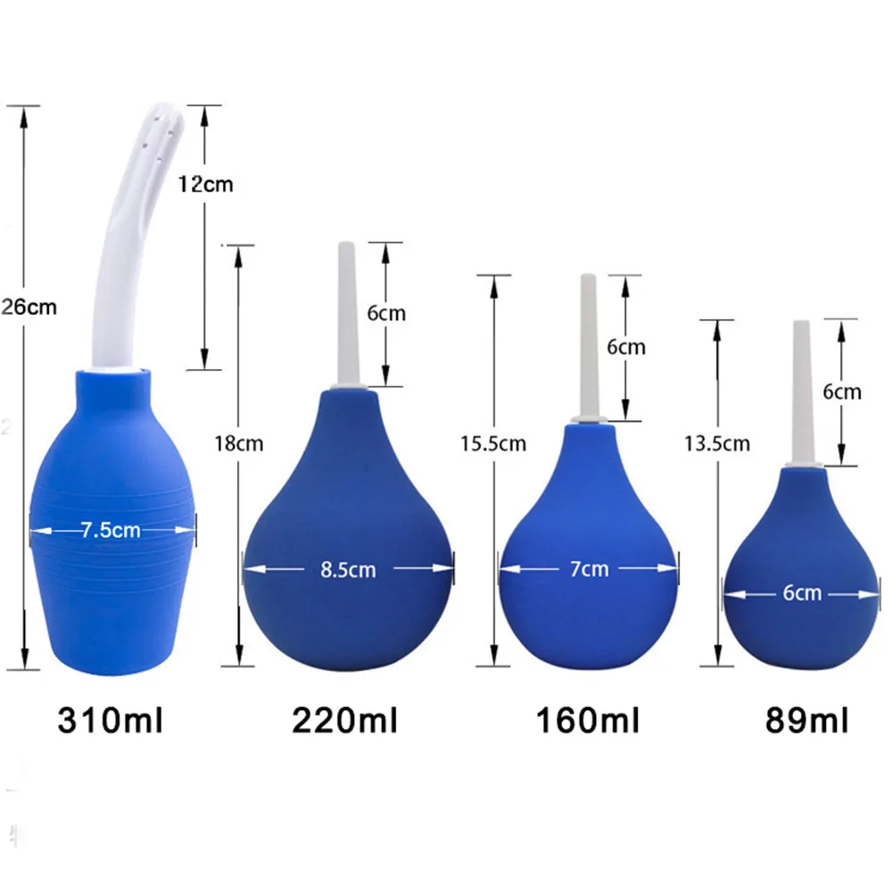 Enema Cleaning Container Vagina & Anal Cleaner Douche Enema Cleaning Bulb for Women Men 220ml
