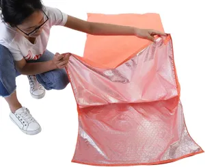 Envelope Sleeping Bag Orange Moisture Mat for Picnic in Free Waterproof, Breathable, Tearproof Nylon Material