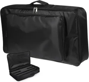 ERINGOGO Electric Guitar Pedal Board Storage Bag Comfortable Handle Nylon Easy Zipper Pouch