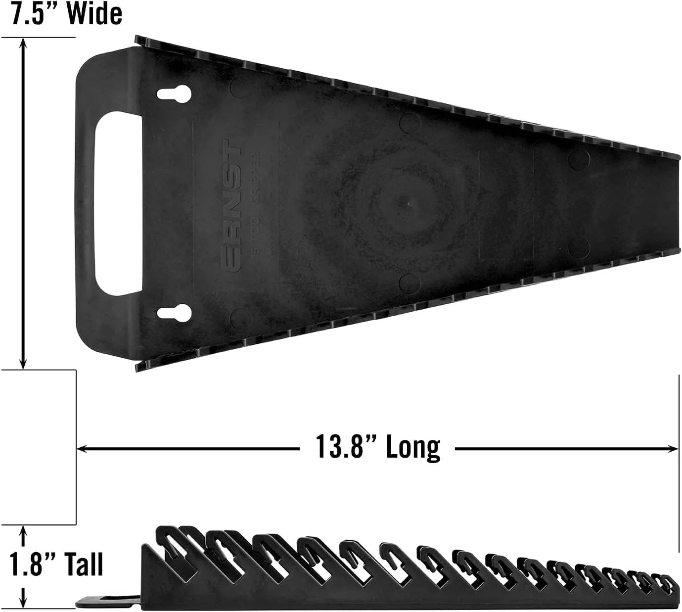 Ernst Manufacturing 8540 2-Pack of Wrench Grippers - Securely Holds 30 Wrenches, Portable Wrench Organization, Forward/Reverse Holder Pack, Includes 1 Black and 1 Red