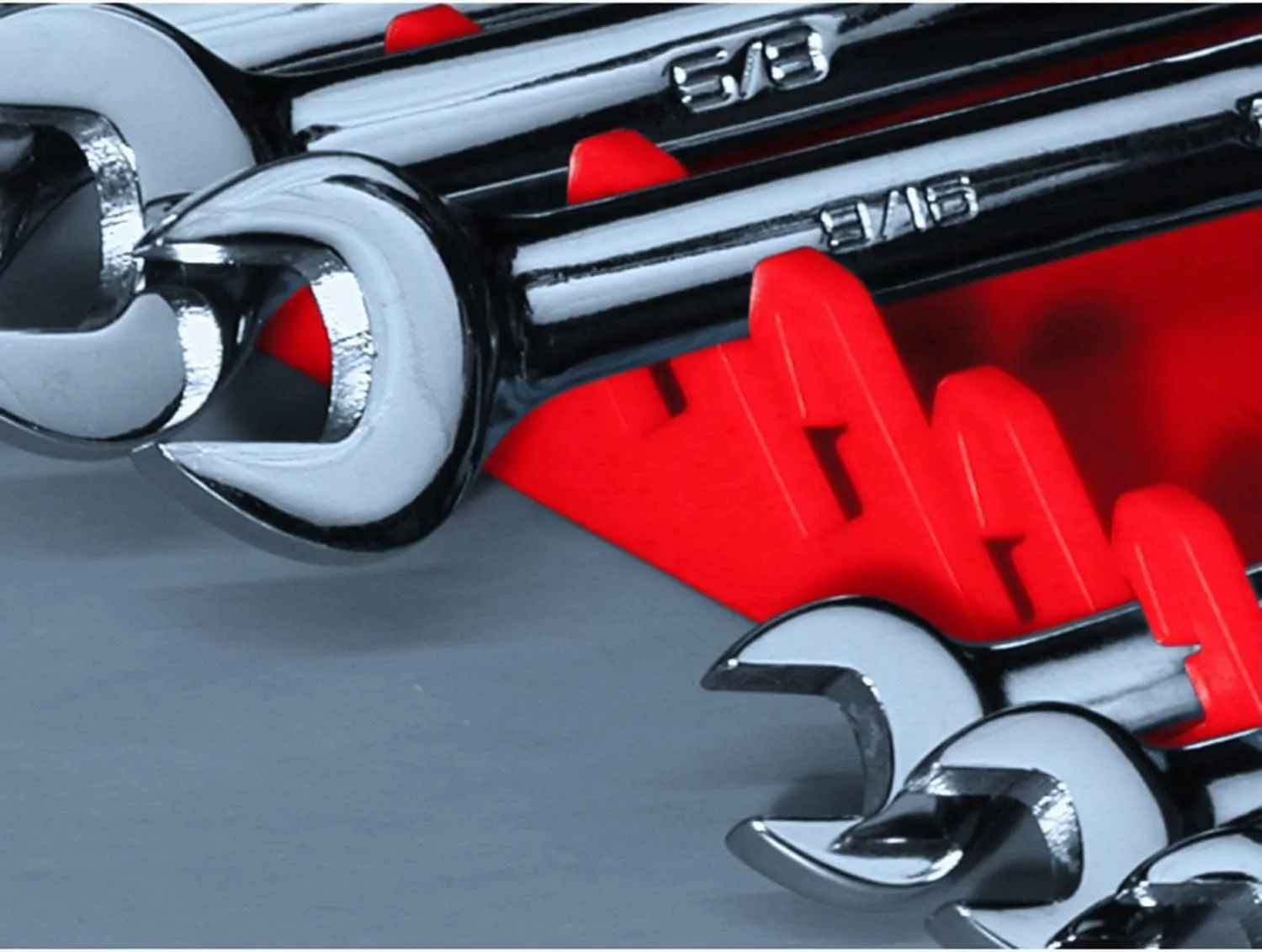 Ernst Manufacturing 8540 2-Pack of Wrench Grippers - Securely Holds 30 Wrenches, Portable Wrench Organization, Forward/Reverse Holder Pack, Includes 1 Black and 1 Red