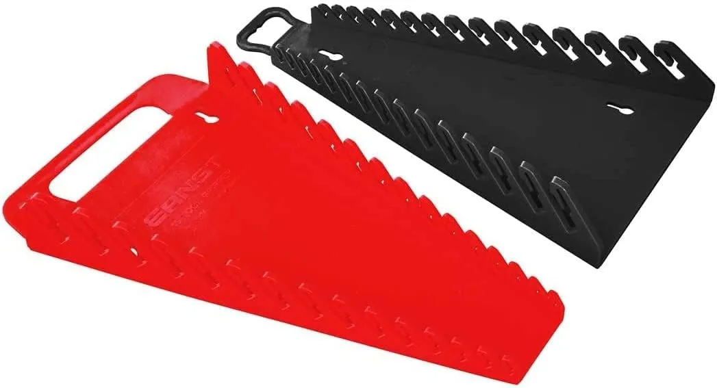 Ernst Manufacturing 8540 2-Pack of Wrench Grippers - Securely Holds 30 Wrenches, Portable Wrench Organization, Forward/Reverse Holder Pack, Includes 1 Black and 1 Red