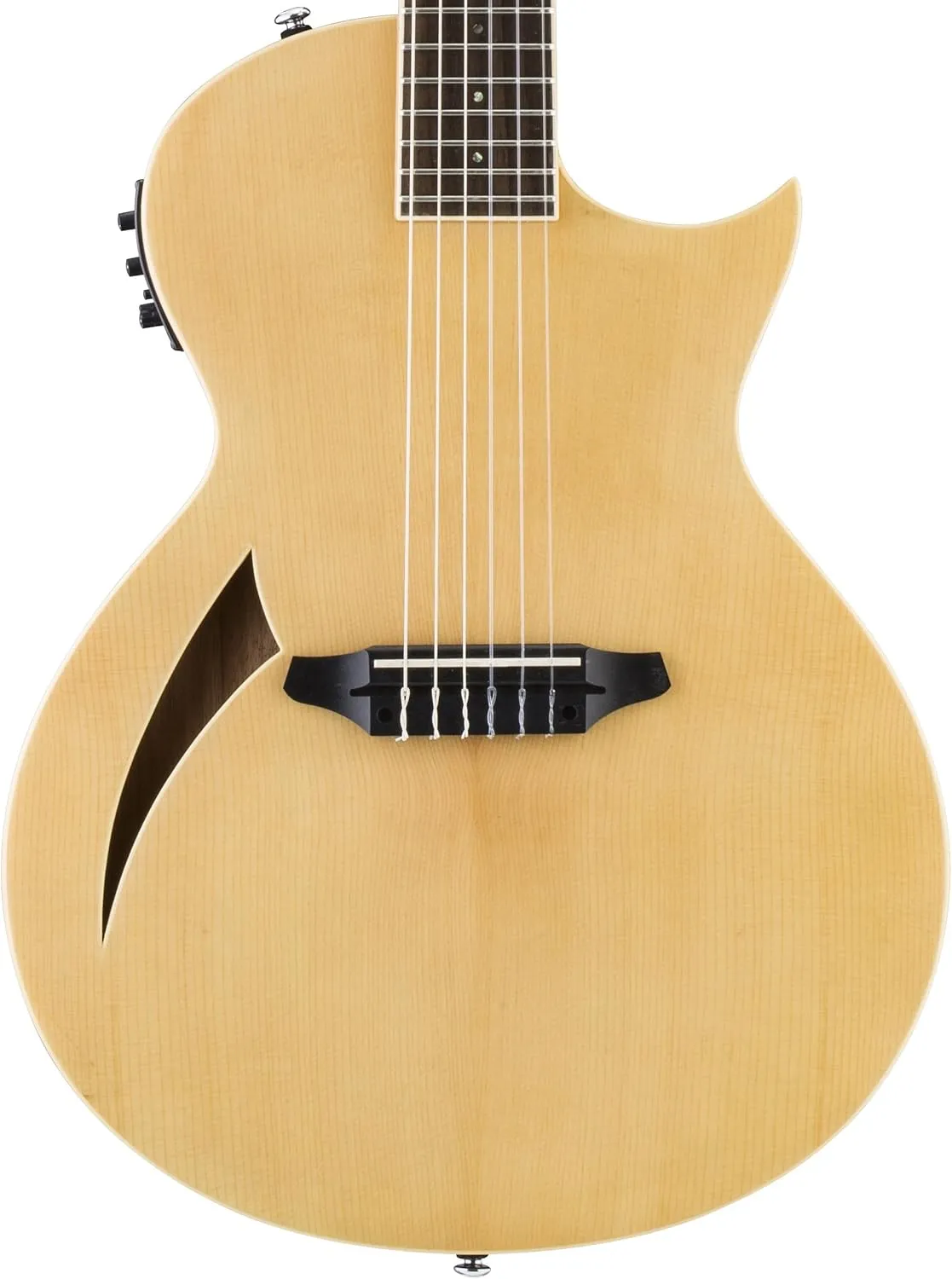 ESP LTD TL-6N Thinline Acoustic Electric Nylon String Guitar, Natural