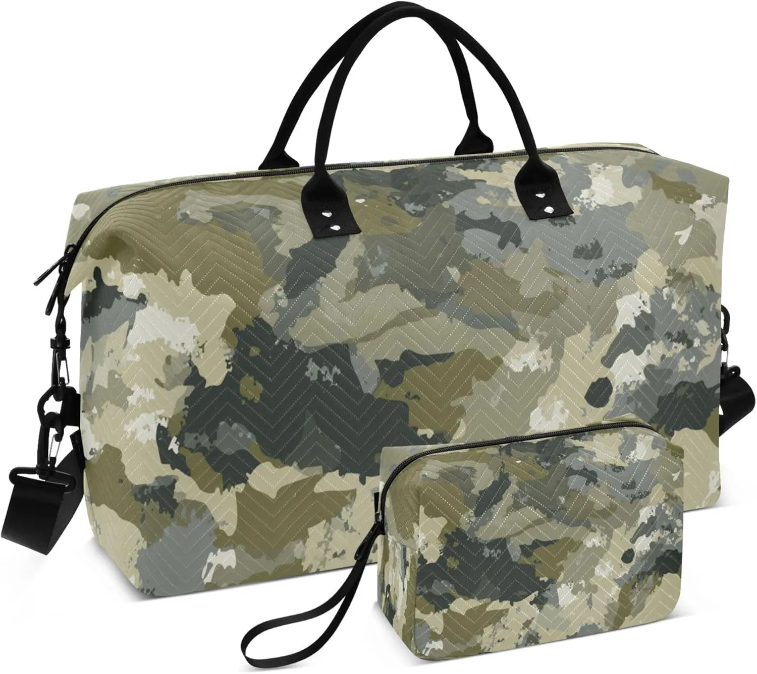 Exnundod Travel Duffel Bags Creative Camouflage Pattern Sports Gym Bag Weekender Carry On Tote Overnight Luggage Bags for Women and Men