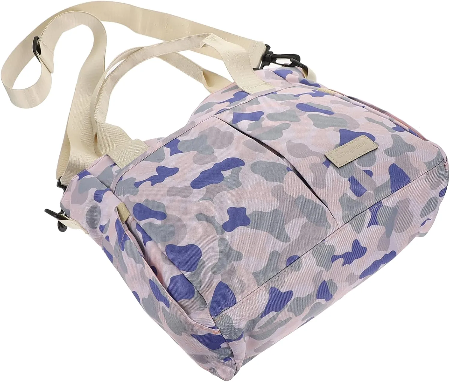 Fashionable Mommy Diaper Bag Capacity Handbag for Care Stylish Tote with Wide Opening for Travel and Daily Outings Camouflage Design