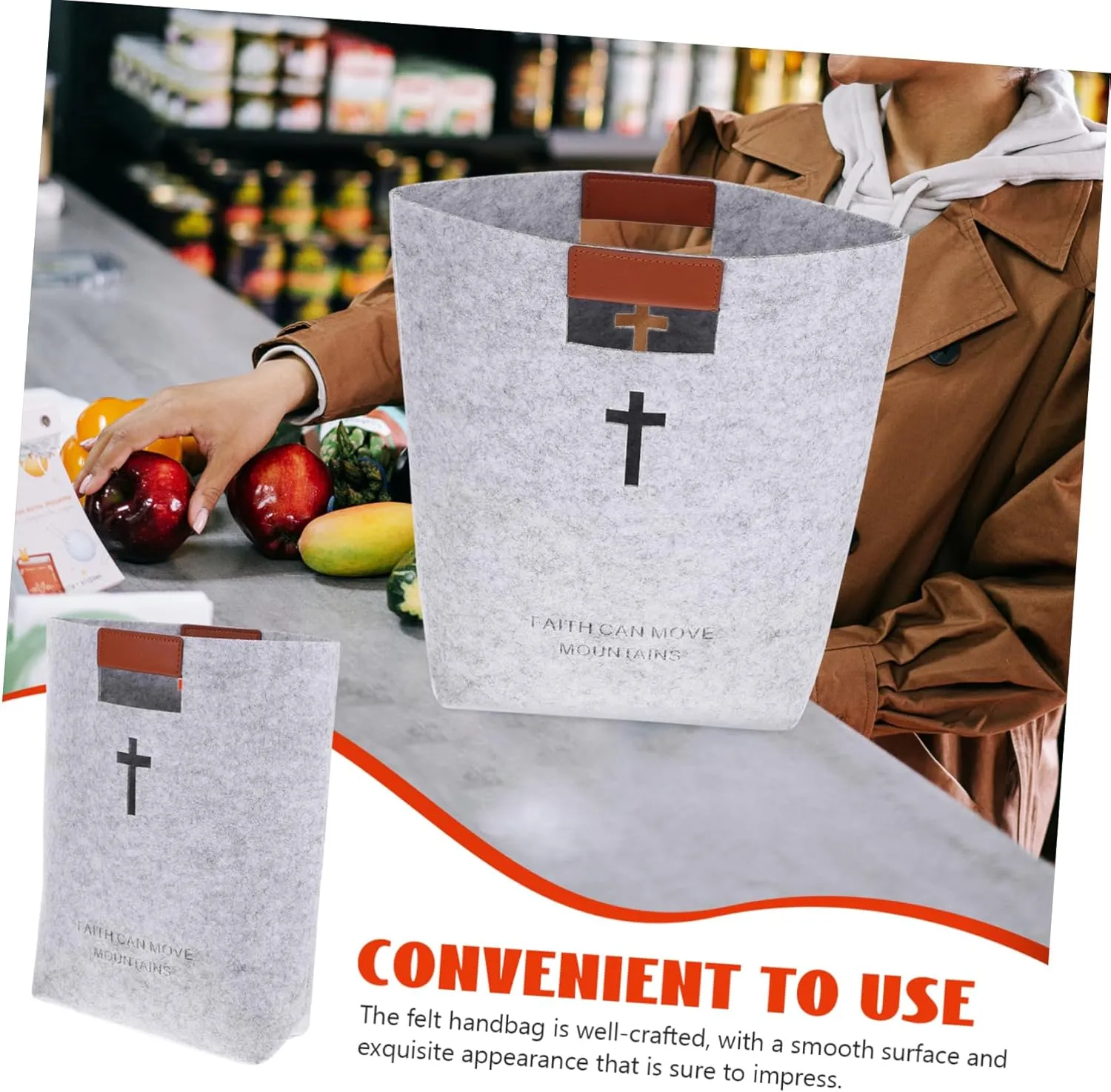 Felt Handbag Bible Book Bag Bible Bags for Women Bible Tote Bag Bible Bag for Women Grocery Bag Bible Carrying Case Shopping Bag Church Study Bag Felt Bag Felt Tote Bible Study Bag