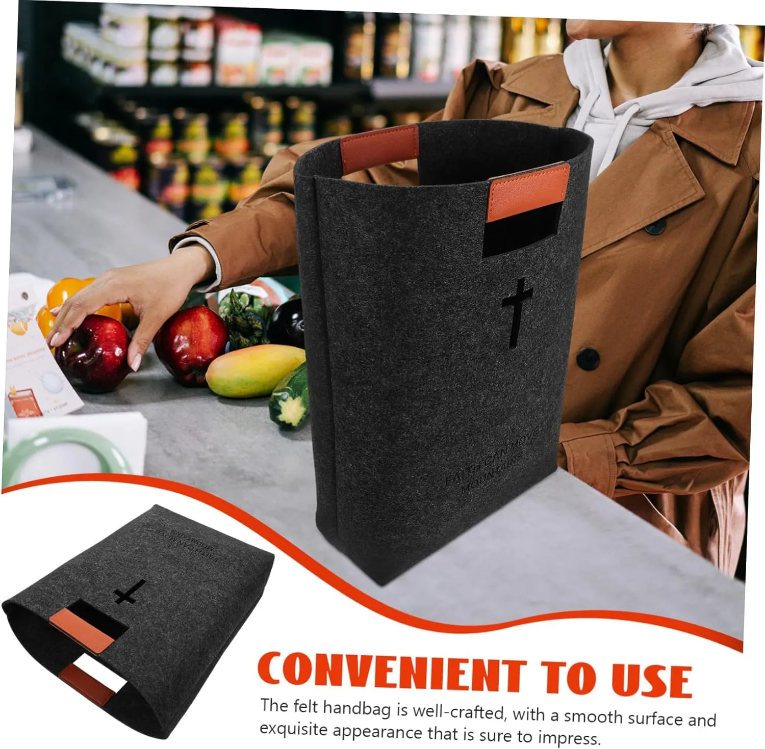 Felt Handbag Bible Study Bag Felt Bible Bag Felt Bag Bible Bag for Men Bible Tote Bag Tote Shopping Bag Felt Tote Bible Bag Felt Grocery Bag Bible Bag for Women Felt Shopping Bag