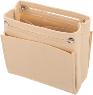 Felt Makeup Purse Organizer Insert Bag Versatile Travel Cosmetic Liner with Capacity for Women for Handbags Business Trips Daily Use