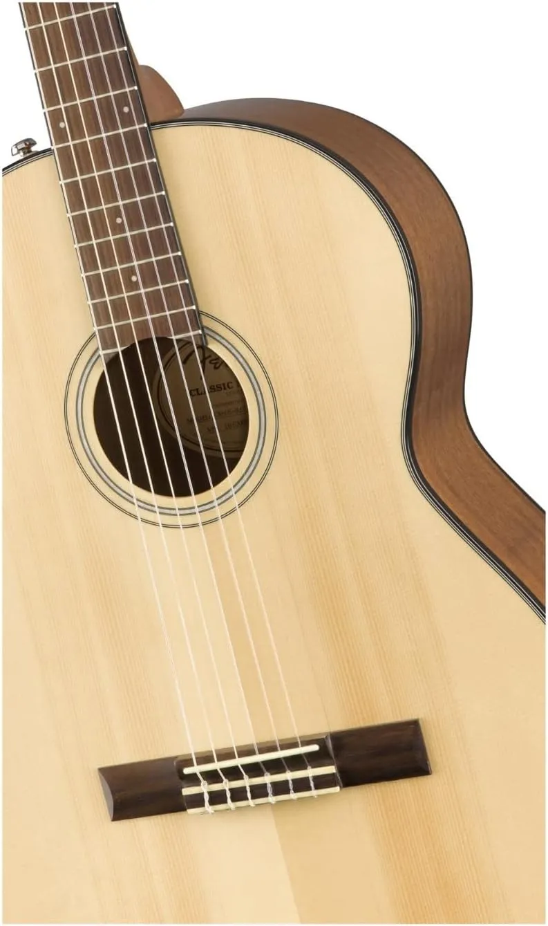 Fender CN-60S Concert Nylon String Acoustic Guitar, with 2-Year Warranty, Natural