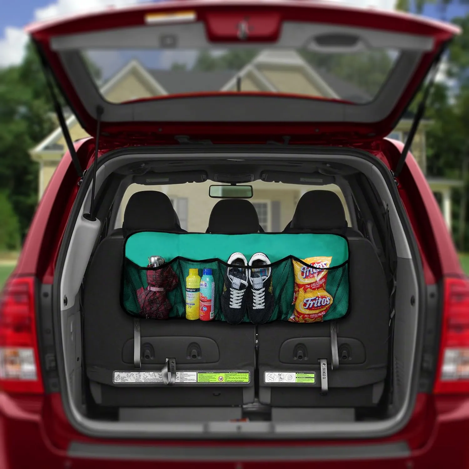 FH Group E-Z Travel™ Multi-Pocket Storage Collapsible Car Mint Organizer (Easy Carry Perfect for Garage or Grocery Store, 1 Pack) Mint)
