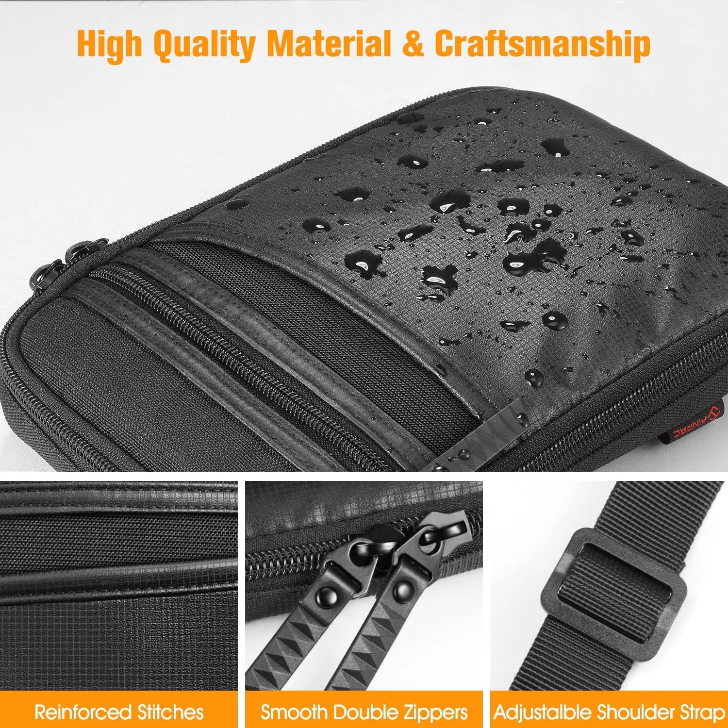 FINPAC Concealed Carry Gun Pouch, Soft Pistol Case Fanny Pack Waist Belt Firearm Bag with Holster for Handgun, Air Gun, Men, Women