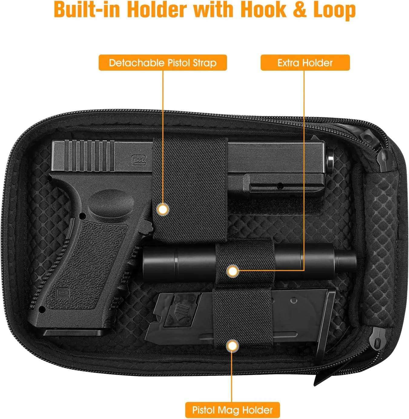 FINPAC Concealed Carry Gun Pouch, Soft Pistol Case Fanny Pack Waist Belt Firearm Bag with Holster for Handgun, Air Gun, Men, Women