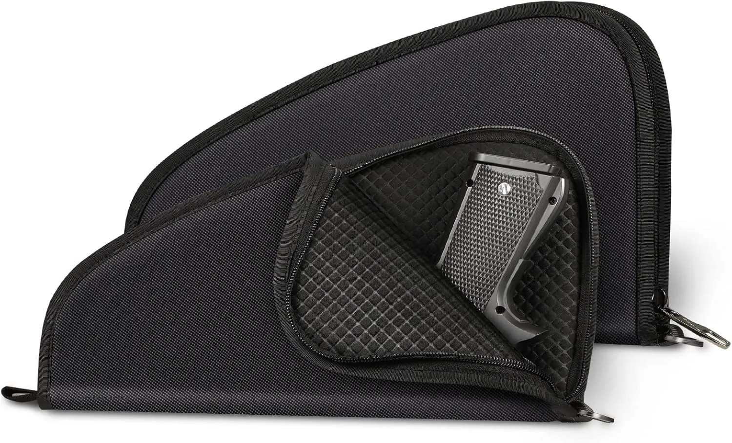 FINPAC Pistol Rug Case, Tactical Firearm Cover Soft Gun Storage Pouch with D-Ring & Padded Lining for Compact and Full-Size Handguns - [Only ONE Pistol Case]