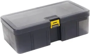 Fishing Organizer Fishing Tackle Box Stowaway Tray Tackle Box with Adjustable Dividers Plastic Storage Organizer All-Weather Fishing Lure Organizer