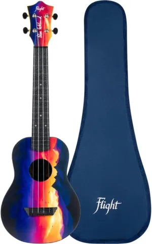 Flight, 4-String Travel Concert Ukulele, Elise Ecklund Sunset (TUC EE