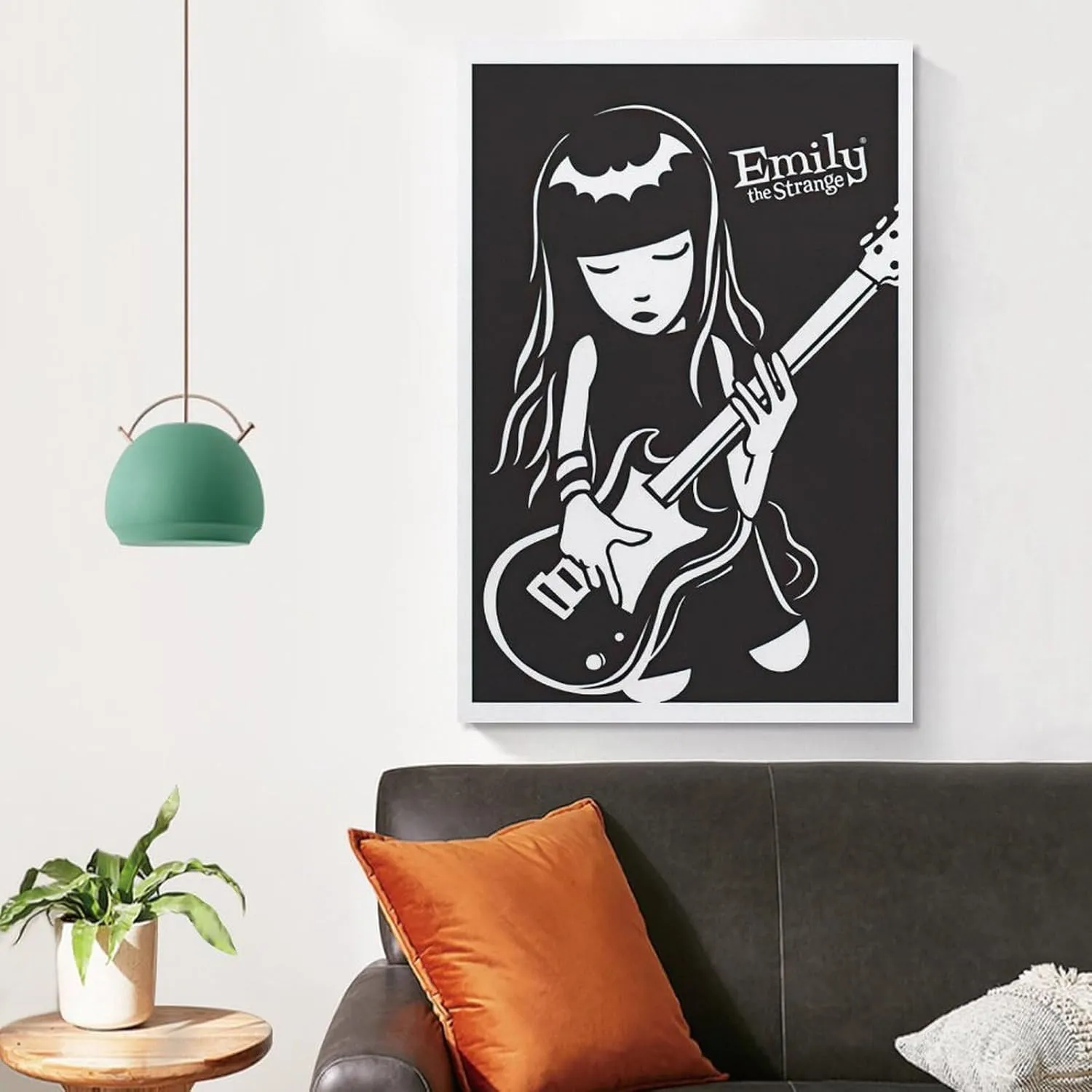 FOPCBN Emily The Strange Poster Bass Guitar Picture Canvas Print Decorative Art Canvas Painting Wall Art Poster for Bedroom Living Room Decor 20x30inch(50x75cm) Unframe-style