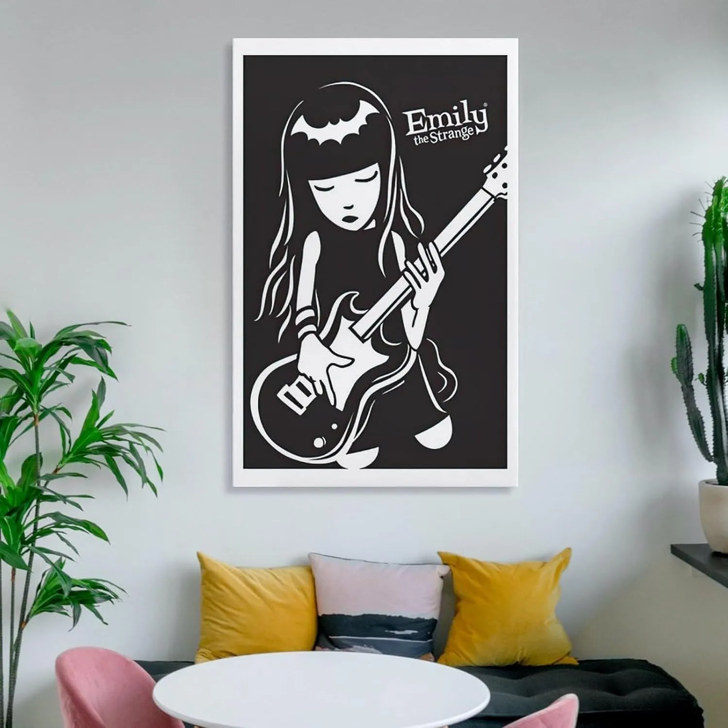 FOPCBN Emily The Strange Poster Bass Guitar Picture Canvas Print Decorative Art Canvas Painting Wall Art Poster for Bedroom Living Room Decor 20x30inch(50x75cm) Unframe-style