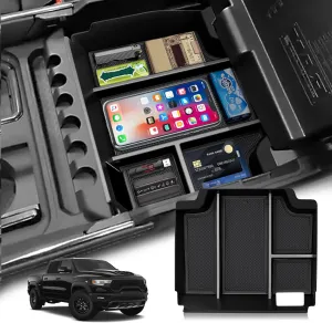 For Dodge Ram TRX Center Console Organizer for Dodge RAM TRX 2023 2022 2021 2020 2019 Armrest Storage Box 2023 RAM TRX Interior Accessories