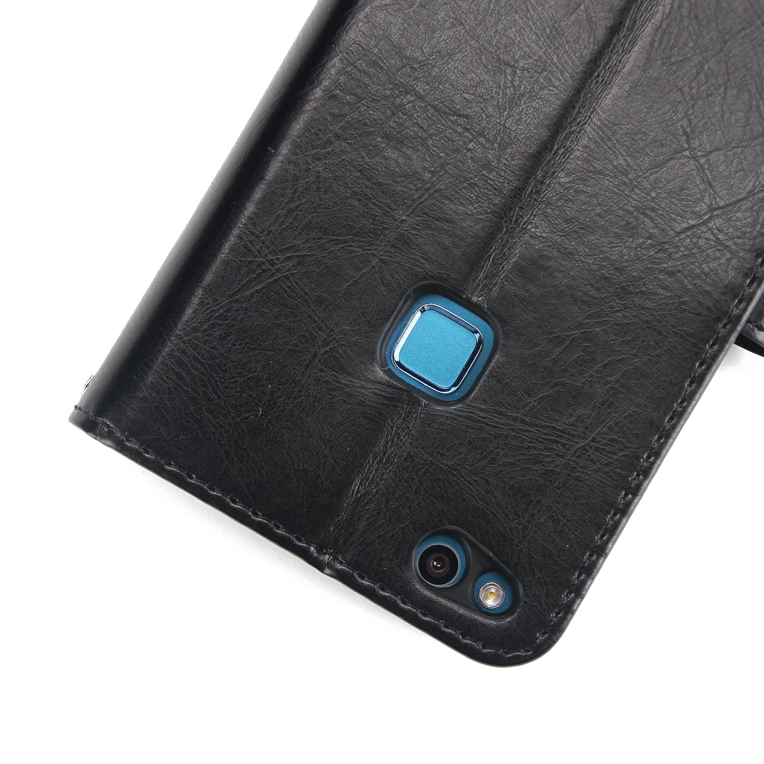 For HUAWEI P10 Lite Leather Protective Phone Case with 9 Card Position Buckle Bracket Lanyard gold
