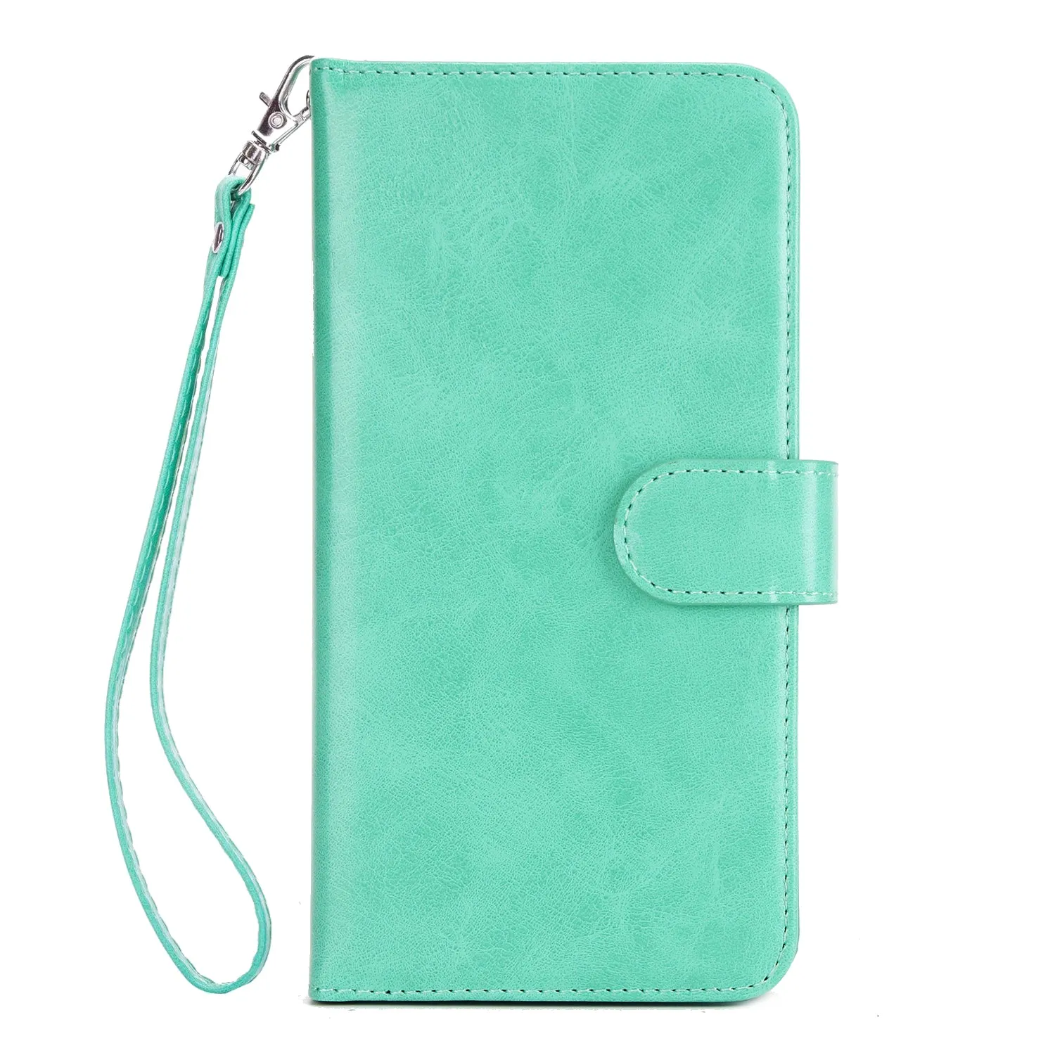 For HUAWEI P10 Lite Leather Protective Phone Case with 9 Card Position Buckle Bracket Lanyard gold