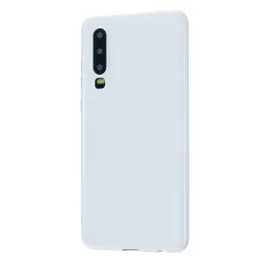 For HUAWEI P30/P30 Lite/P30 Pro Cellphone Case Simple Profile Soft TPU Scratch Proof Phone Shell Milk white
