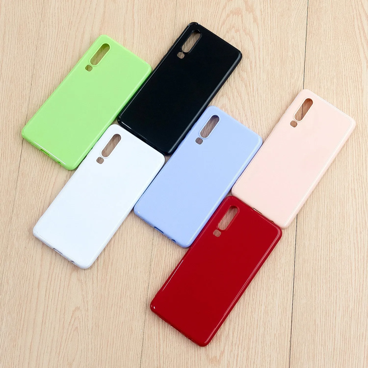 For HUAWEI P30/P30 Lite/P30 Pro Cellphone Case Simple Profile Soft TPU Scratch Proof Phone Shell Sakura pink