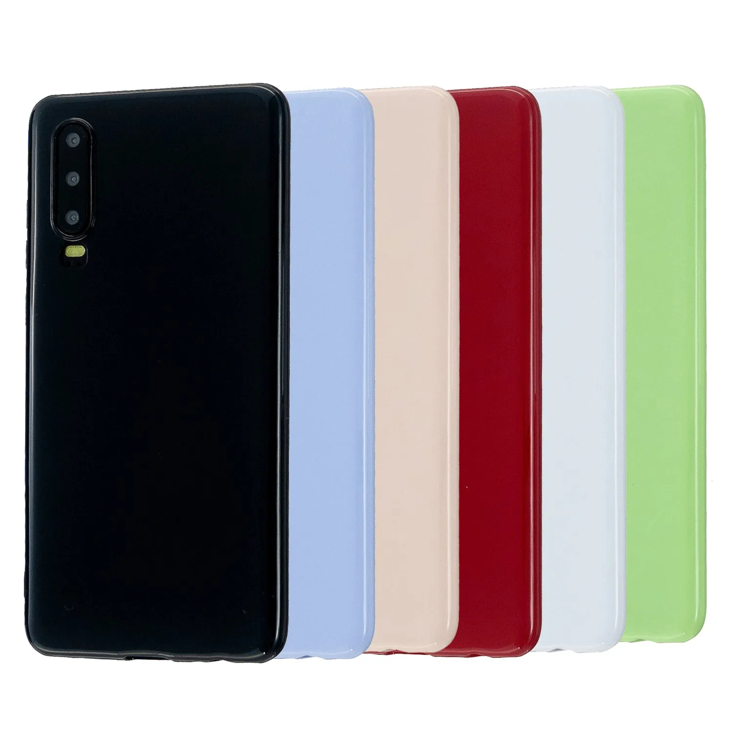 For HUAWEI P30/P30 Lite/P30 Pro Cellphone Case Simple Profile Soft TPU Scratch Proof Phone Shell Sakura pink