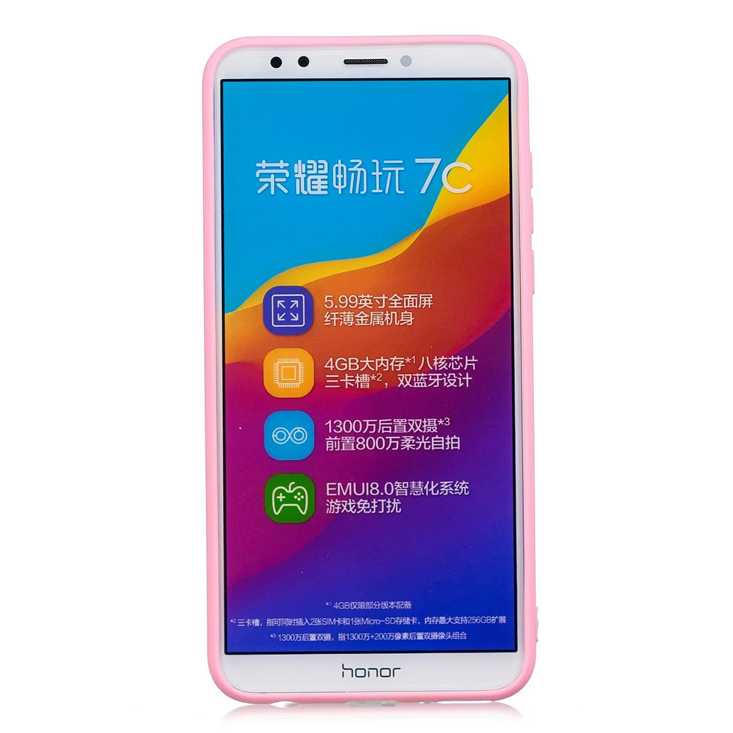 for HUAWEI Y9 2018 Lovely Candy Color Matte TPU Anti-scratch Non-slip Protective Cover Back Case dark pink