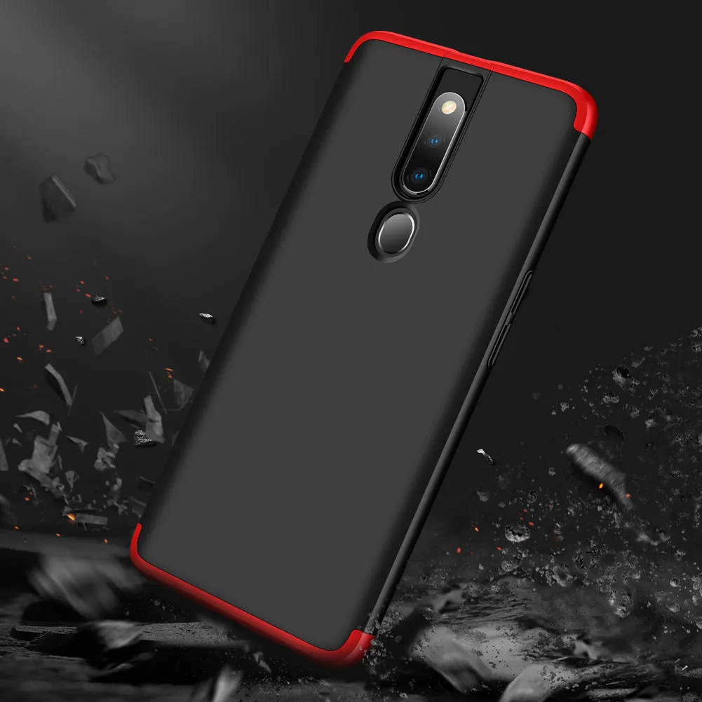 For OPPO F11 pro Ultra Slim PC Back Cover Non-slip Shockproof 360 Degree Full Protective Case Blue black blue