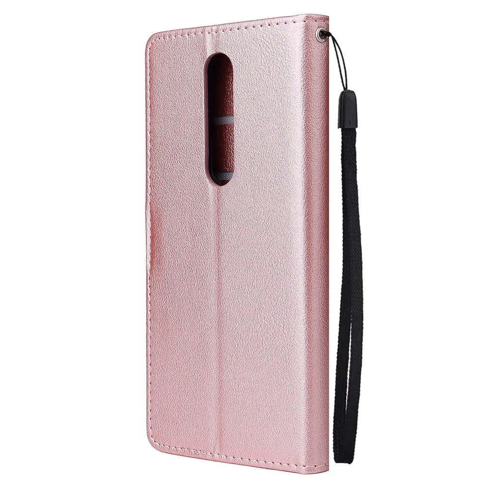 For OPPO F11 pro Wallet-type PU Leather Protective Phone Case with Buckle & 3 Card Position blue