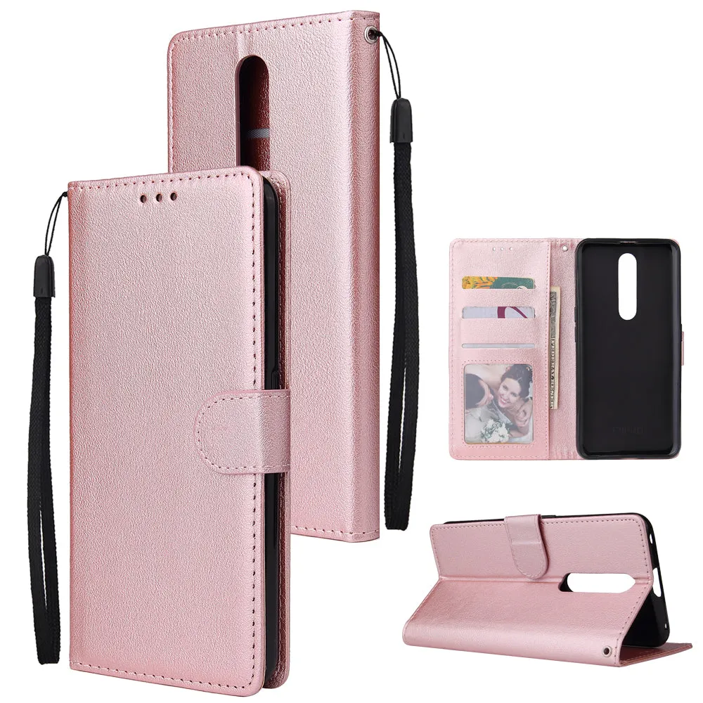 For OPPO F11 pro Wallet-type PU Leather Protective Phone Case with Buckle & 3 Card Position blue