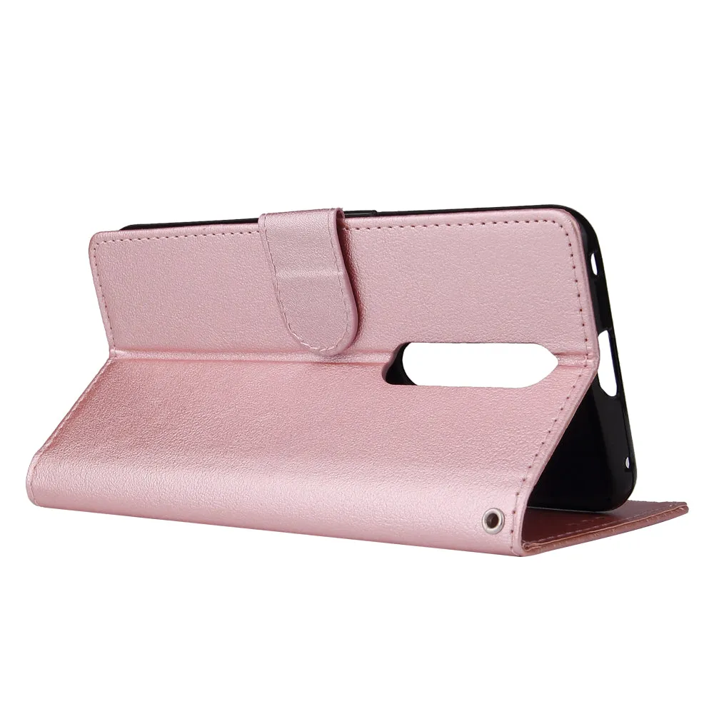 For OPPO F11 pro Wallet-type PU Leather Protective Phone Case with Buckle & 3 Card Position blue