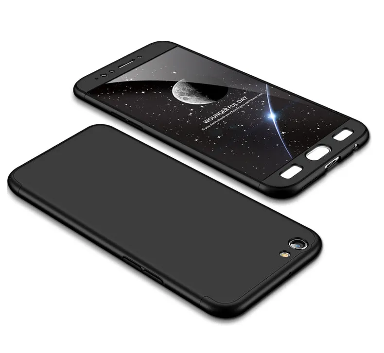 For OPPO F3/A77(International) Slim 3 in 1 Hybrid Hard Case Full Body 360 Degree Protection Back Cover Red black red