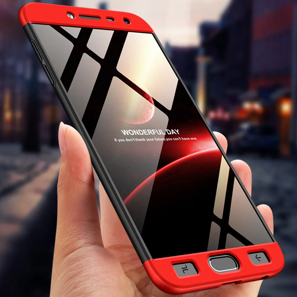For Samsung J4 2018 Ultra Slim 360 Degree Non-slip Shockproof Full Protective Case blue