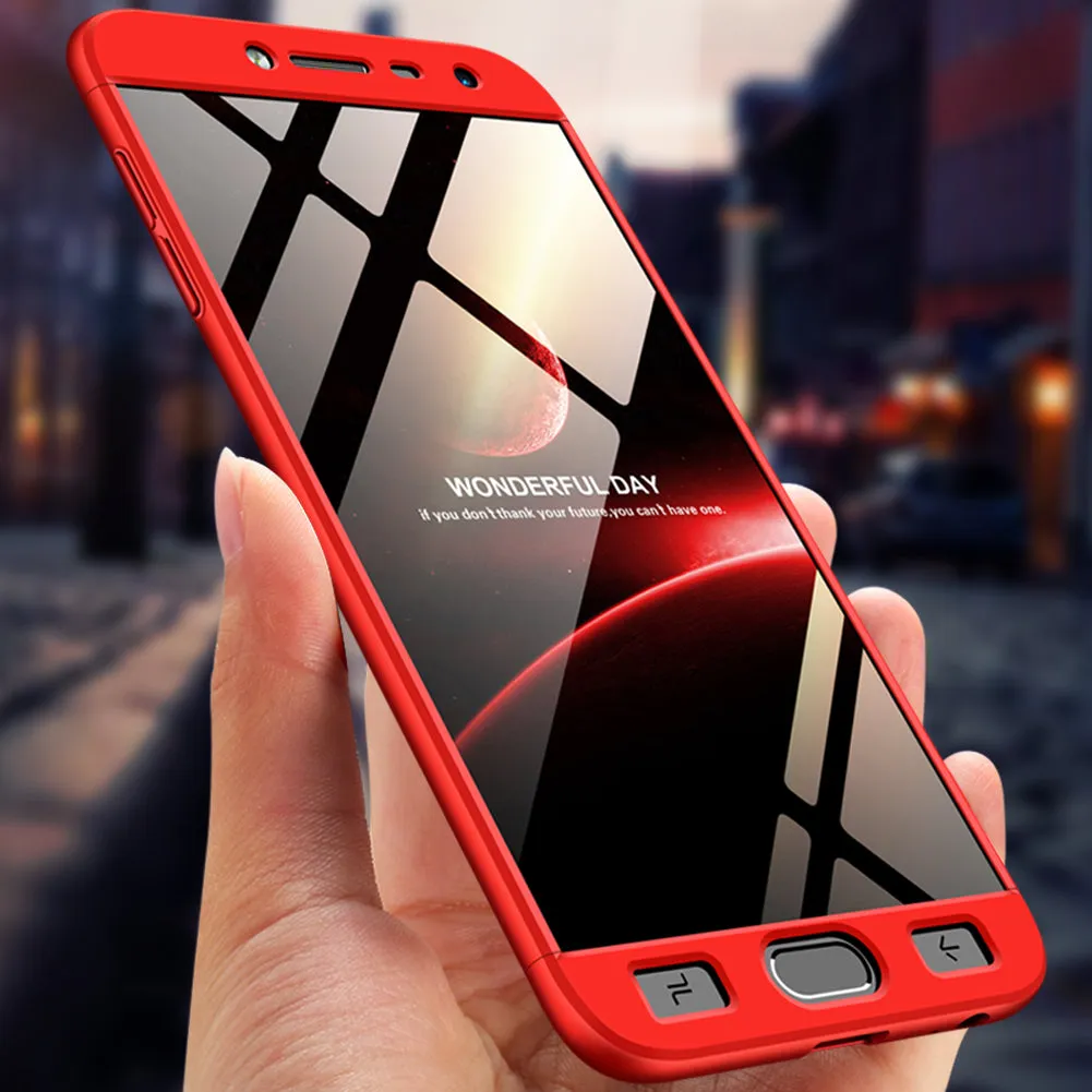For Samsung J4 2018 Ultra Slim 360 Degree Non-slip Shockproof Full Protective Case blue