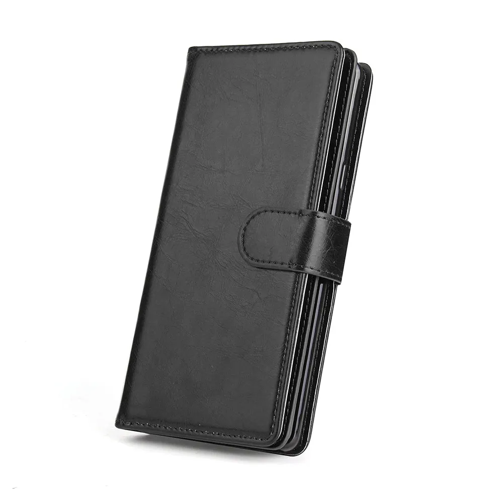 For Samsung Note 9 PU Full Protective Cover with 9 Card Slot Lanyard Bracket Buckle blue