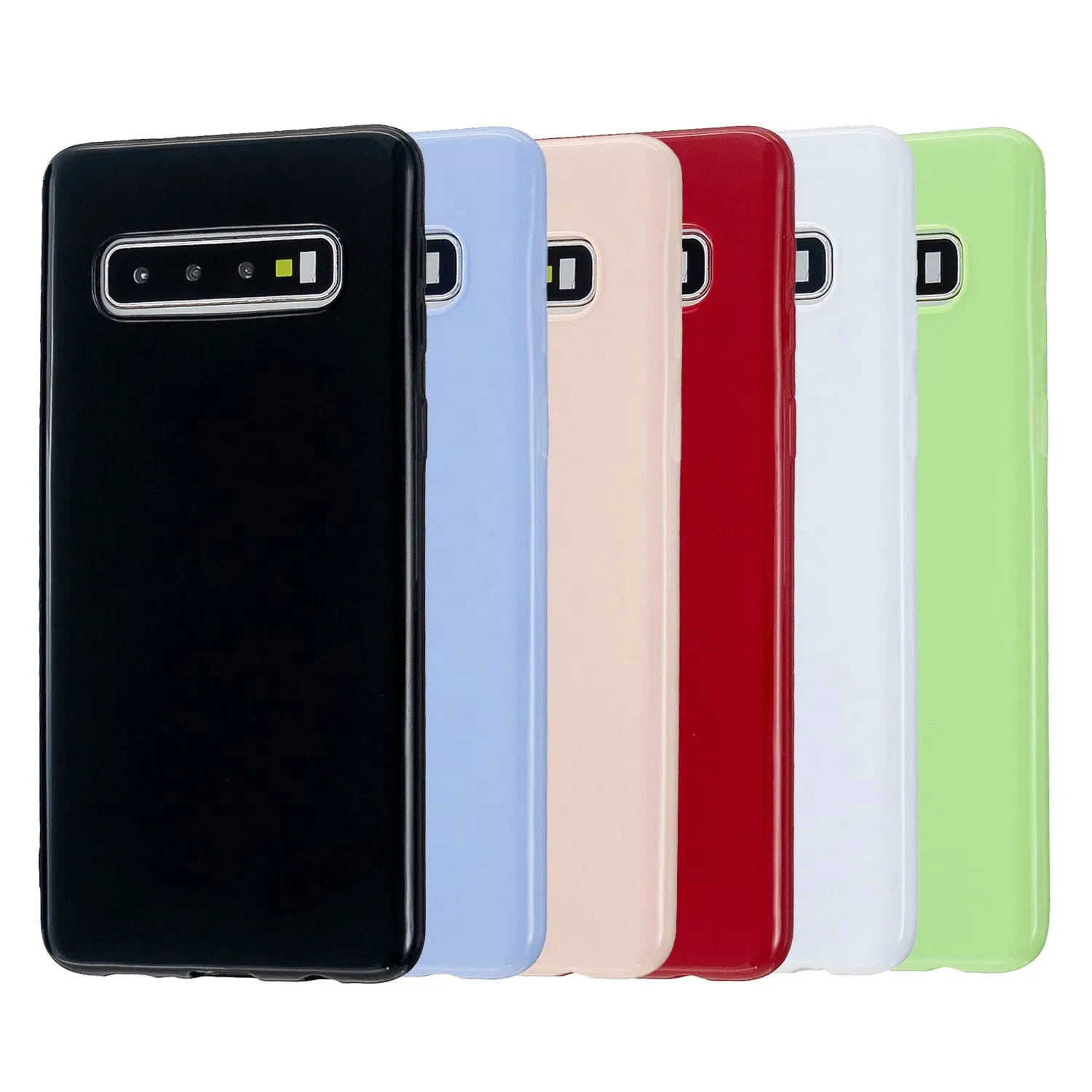 For Samsung S10/S10E/S10 Plus Cellphone Case Precise Cutouts Simple Profile Soft TPU Mobile Phone Shell Milk white
